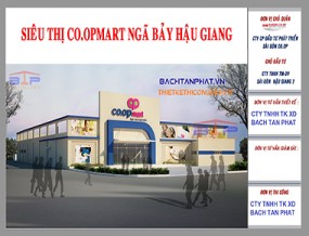 Mẫu thiết kế siêu thị Copmart ngã bảy Hậu Giang
