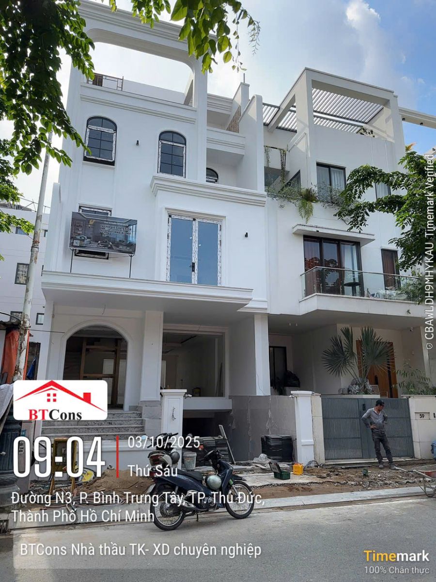 Xây Nhà Phố Trọn Gói Quận Thủ Đức HCM – BTCONS: Khảo Sát 30 Phút, Báo Giá Nhanh